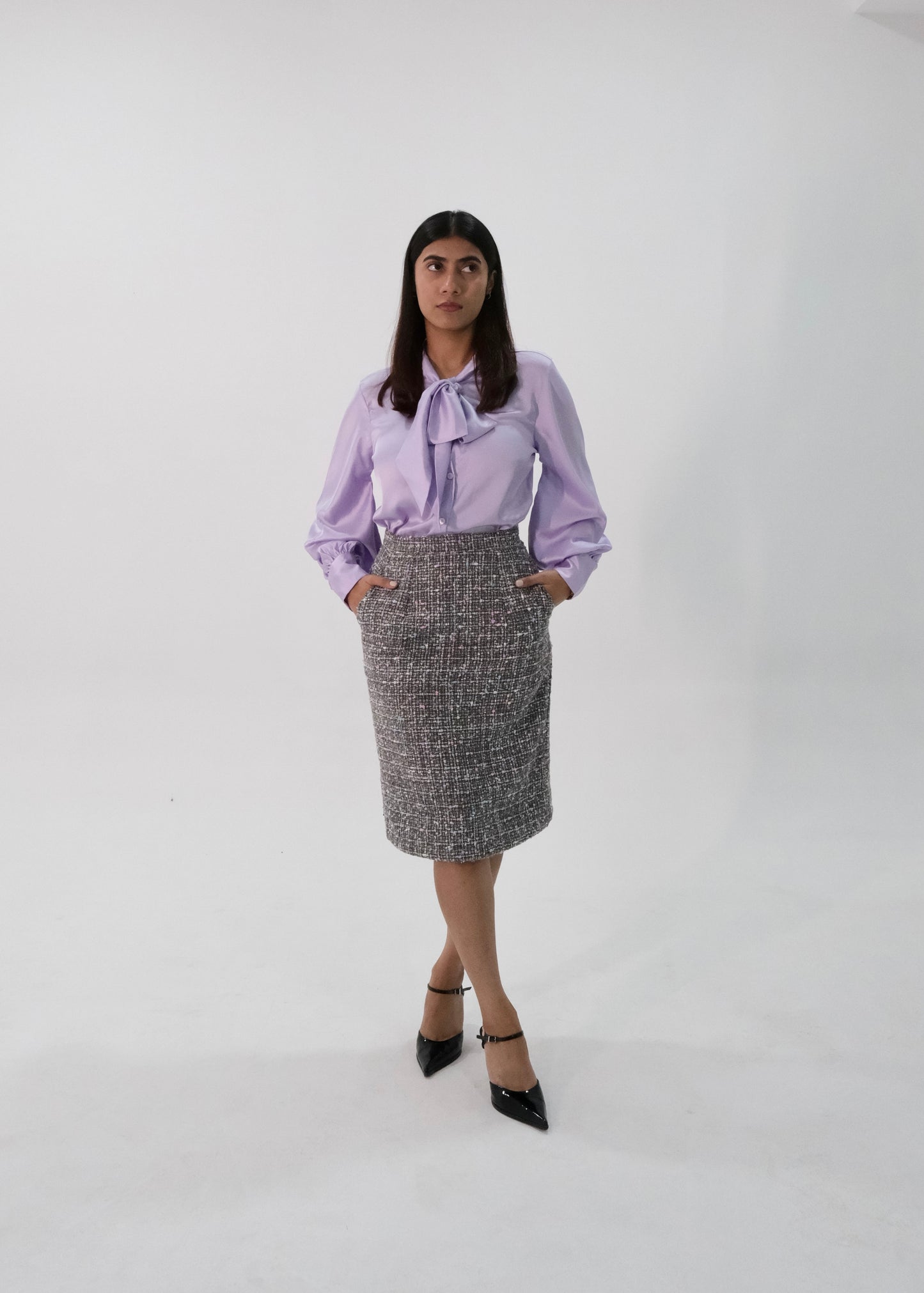 Amethyst Tweed Skirt