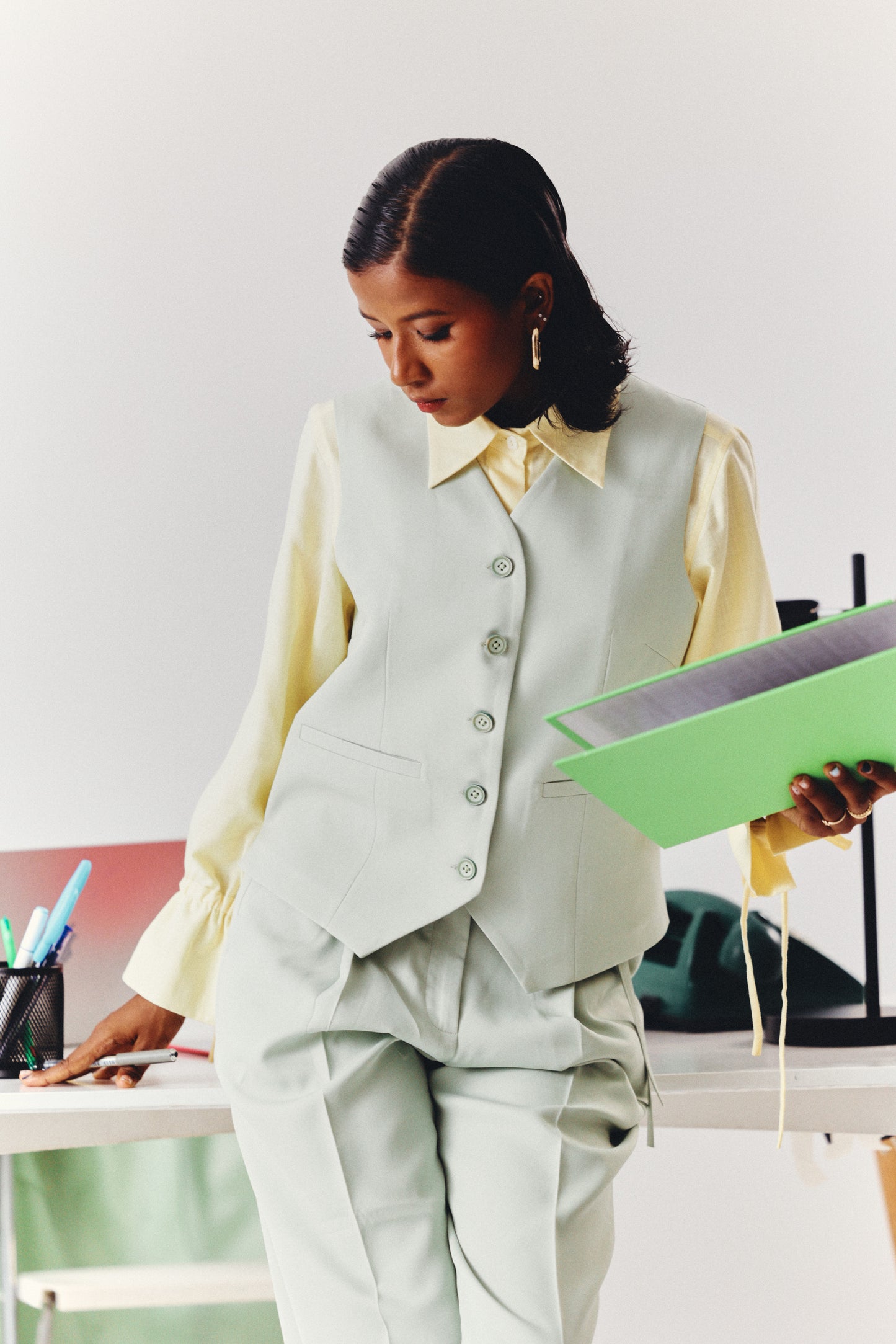 Diana- Sage Green Waistcoat